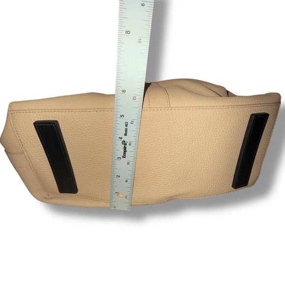 NWT ALL SAINTS Small Allington Tote with Interior Pouch - Tan/Black Handles - Picture 8 of 16